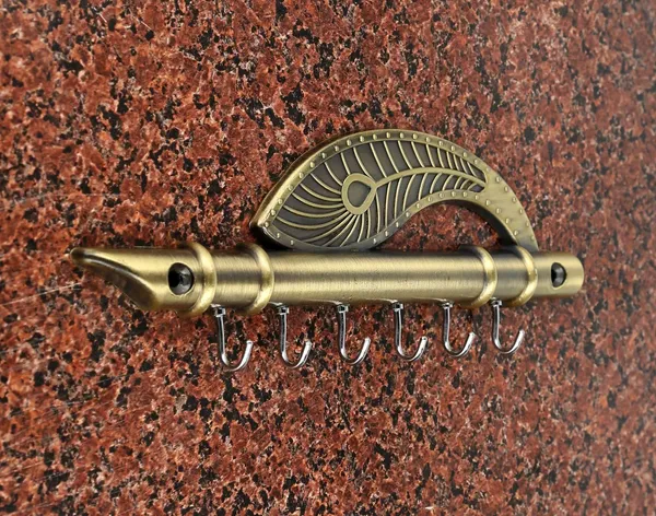 6_Copper_Hooks_Yellow_Key_Holder