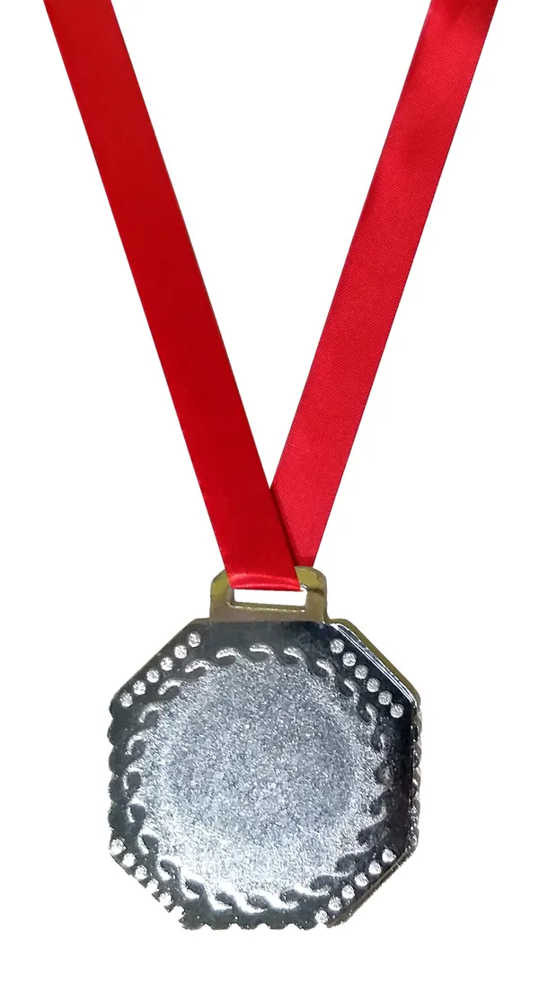 Pack_Of_12_Bee_Hive_Medals_|_With_Satin_Ribbon_|_Size_-_2.25_Inch_Dia_|_Silver