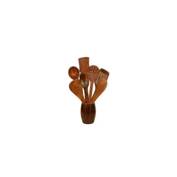 Sheesham_Wood_Barrel_Cutlery_And_Pen_Holder_Stand