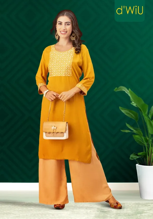 Mustard_Rayon_Slub_Women_Kurta,_Exquisite_Embroidery_Work