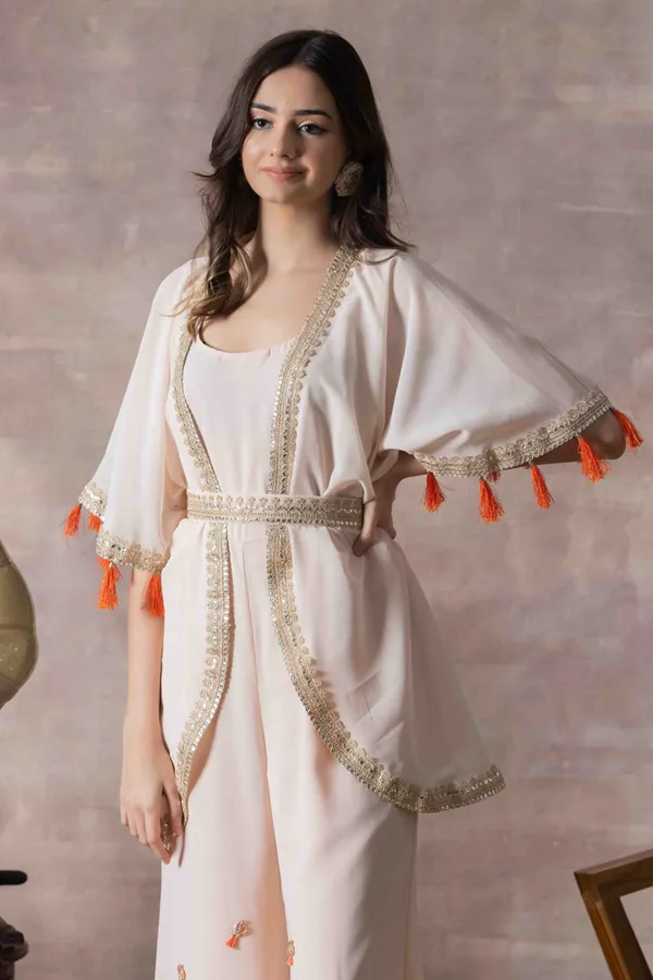 Georgette_Peach_Tassel_Indo-Western_Jumpsuit