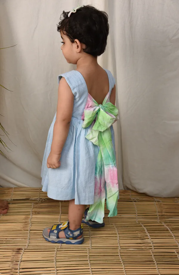 Sky_Blue_Frock_Dress_With_Bow_In_Back_For_Girls