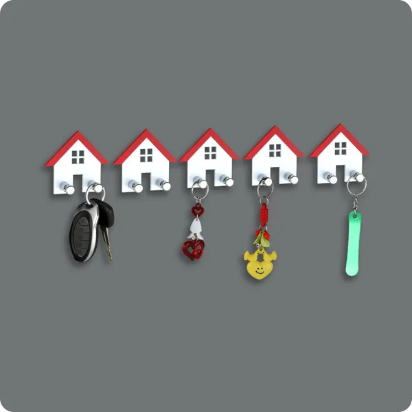 Pack_Of_5-White_Heavy_Duty_Adhesive_Decorative_Sticky_Key_Holder
