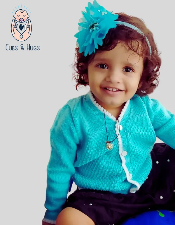 Blue_Sweater_Front_Open_V_Neck_Coat_For_Baby