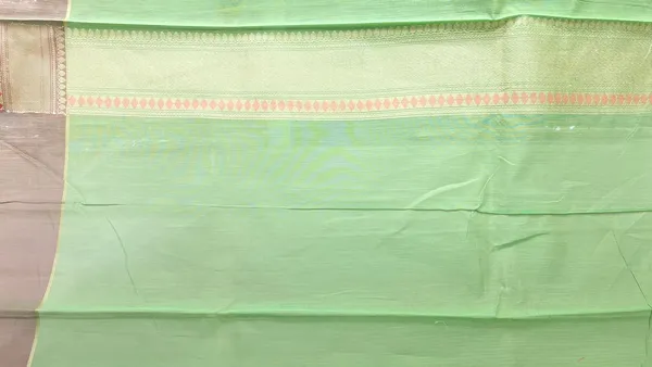 Humairah_Pure_Handloom_Green_Cotton_Floral_Zari_Mina_Boota_Banarasi_saree_with_Banarasi_Zari_Border_and_Green_Blouse