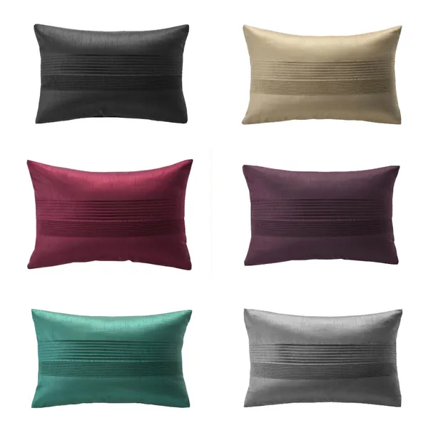 Pack_of_2_Pieces_Polysilk_Aqua_Pleated_Cushion_&_Pillow_Cover_for_Living_Room_and_Bedroom
