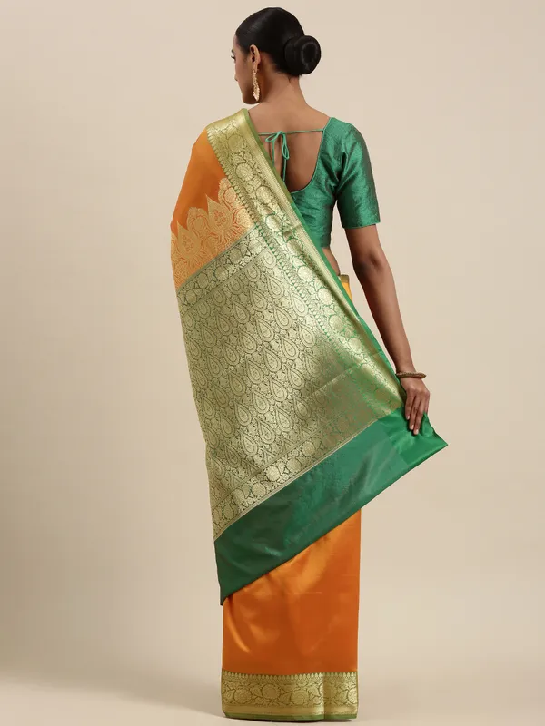 Mustard_Valkalam_Katan_Silk_Banarasi_Sarees_For_Women