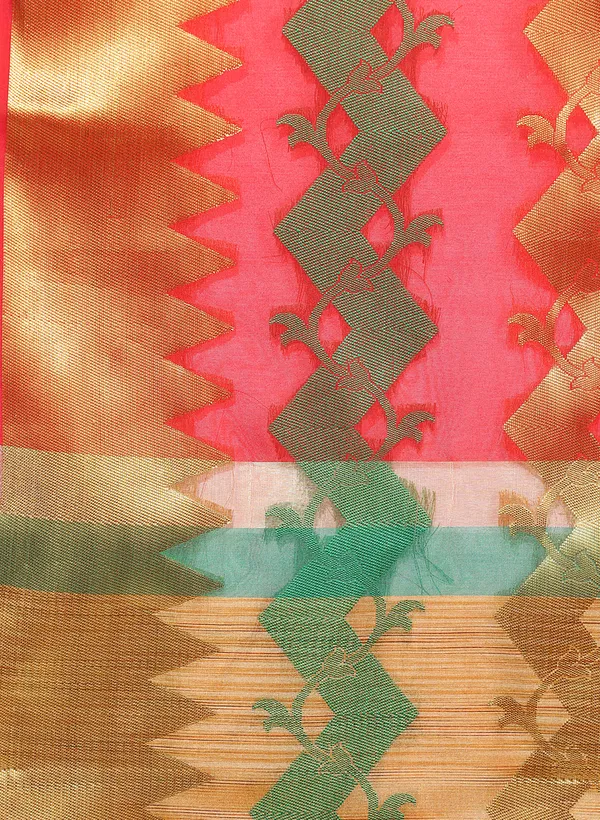 Red_Silk_Blend_Banarasi_Sarees_For_Women