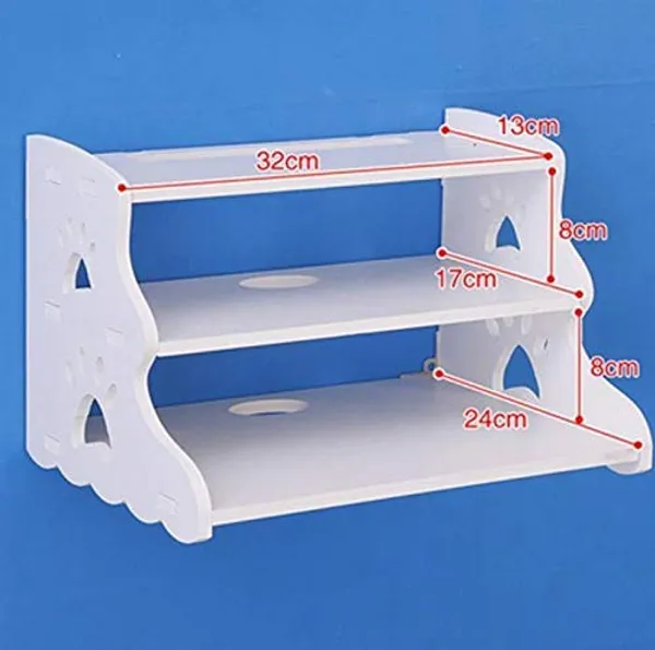 White_Mdf_Star_Shaped_White_Wall_Shelf
