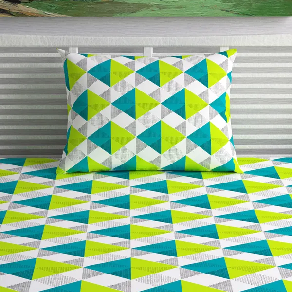 120_TC_100%_Cotton_Single_Geometric_Flat_Bedsheet_(Pack_of_1,_Green)