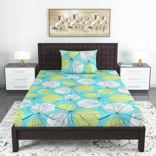 Dry_Yuca_Cotton_Blend_Single_Bedsheet_with_1_Pillow_Cover_for_Sleeping,_Gifting