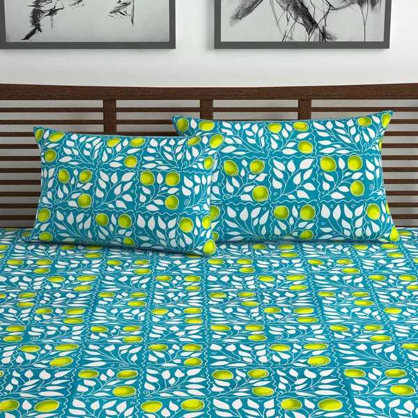 120_TC_100%_Cotton_Double_Abstract_Flat_Bedsheet_(Pack_of_1,_Turquise_Blue)