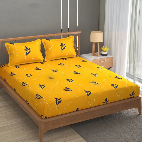 YELLOW_PRINTS_220_TC_Cotton_All_Round_Elastic_Fitted_Bedsheet_with_2_Pillow_Covers_(72X78X_Upto_10_Inches)_&_360_Degree_Elasticated
