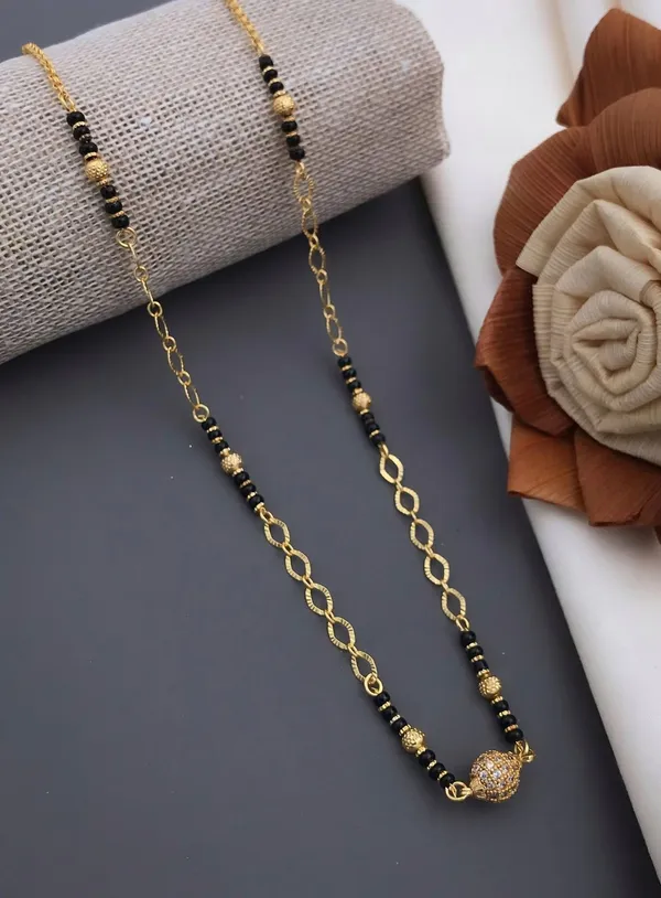 White_Ball_Premium_Prime_Short_Mangalsutra_|_American_Diamond_|_Fine_Design_Jewelry_&_Accessories_|