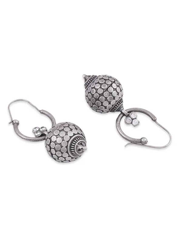 German_Silver_Teardrop_Shaped_Drop_Earrings