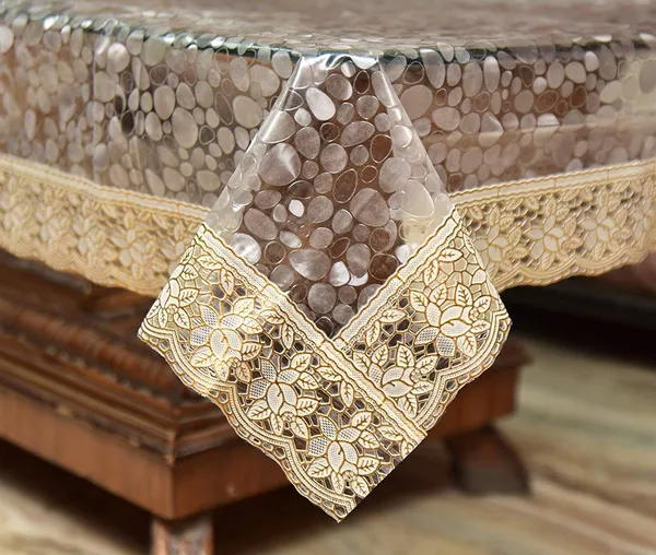 3D_Design_Clear_Transparent_Plastic_4_Seater_Waterproof_Center_Table_Cover_with_Golden_Lace_Border_-_(40x60_inch)