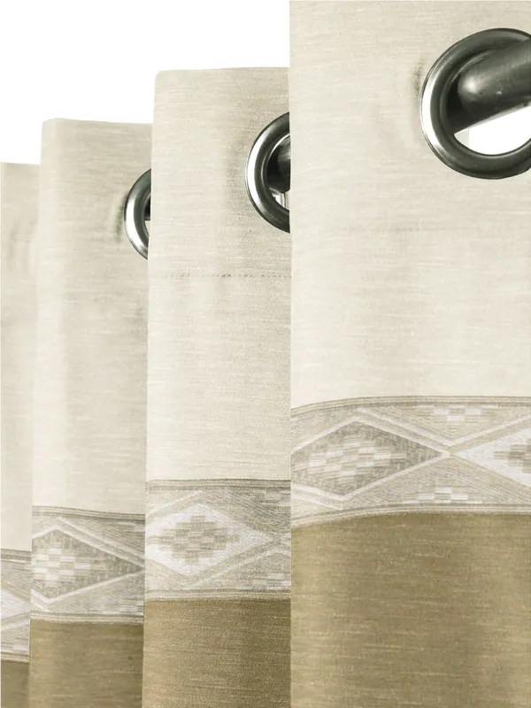 Pack_of_2_Cotton_Dark_Beige_Arizona_ikatee_Collection_Curtain_Set_for_Window_and_Door