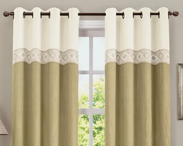 Pack_of_2_Cotton_Dark_Beige_Arizona_ikatee_Collection_Curtain_Set_for_Window_and_Door