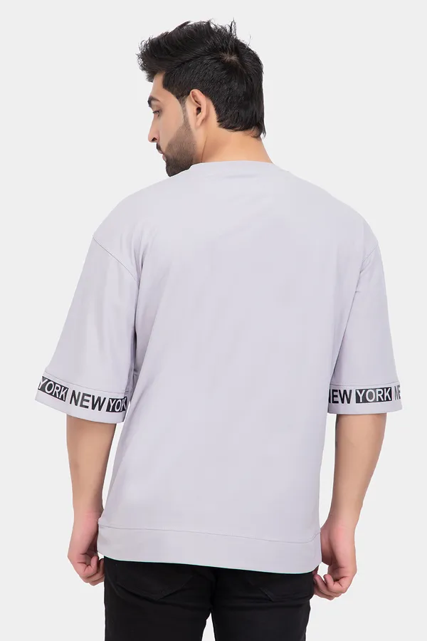 Grey_Honey_Comb_Printed_Round_Neck_Soft_T-Shirt_For_Men