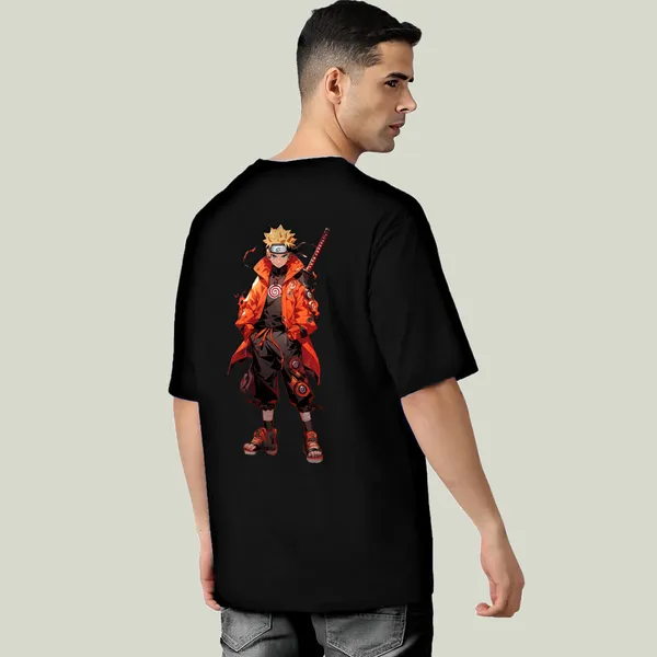 Black_Oversized_Printed_Half_Sleeve_Cotton_T-Shirt_For_Men