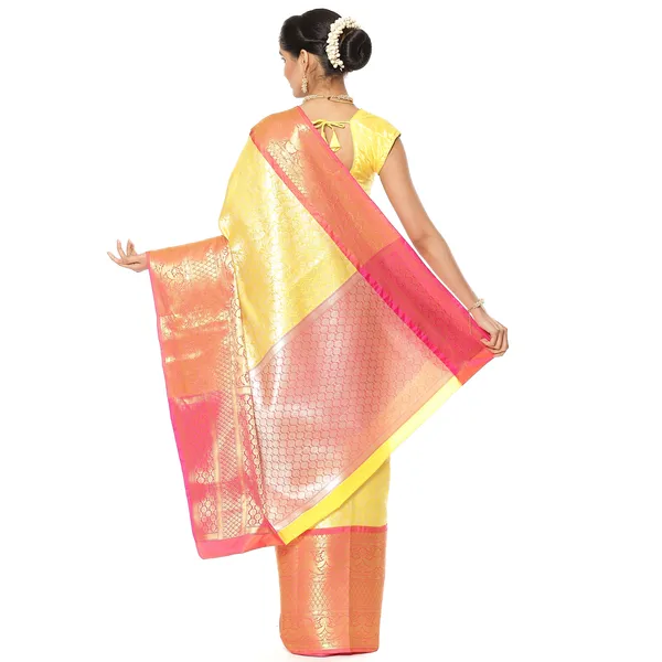 Beige_Kanchi_Silk/Brocade_Banarasi_Sarees_For_Women