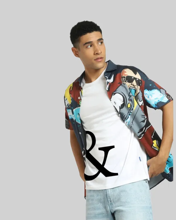 White_Printed_Half_Sleeve_Cotton_T-Shirt_For_Men