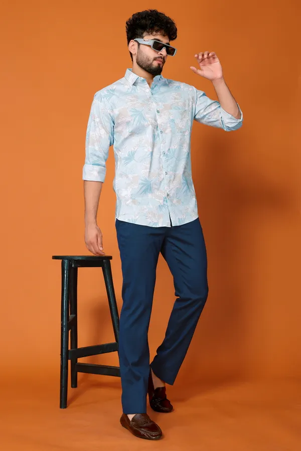 Pagazo_Sky_Blue_Colour_Printed_Shirt