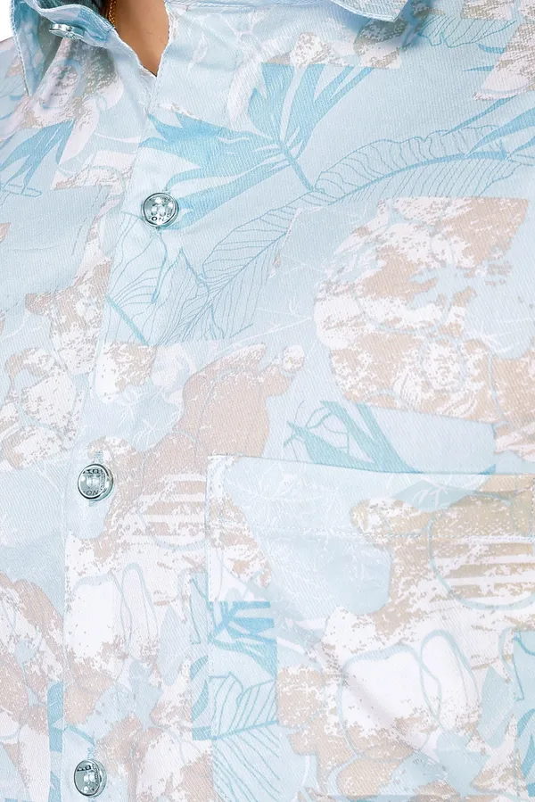 Pagazo_Sky_Blue_Colour_Printed_Shirt