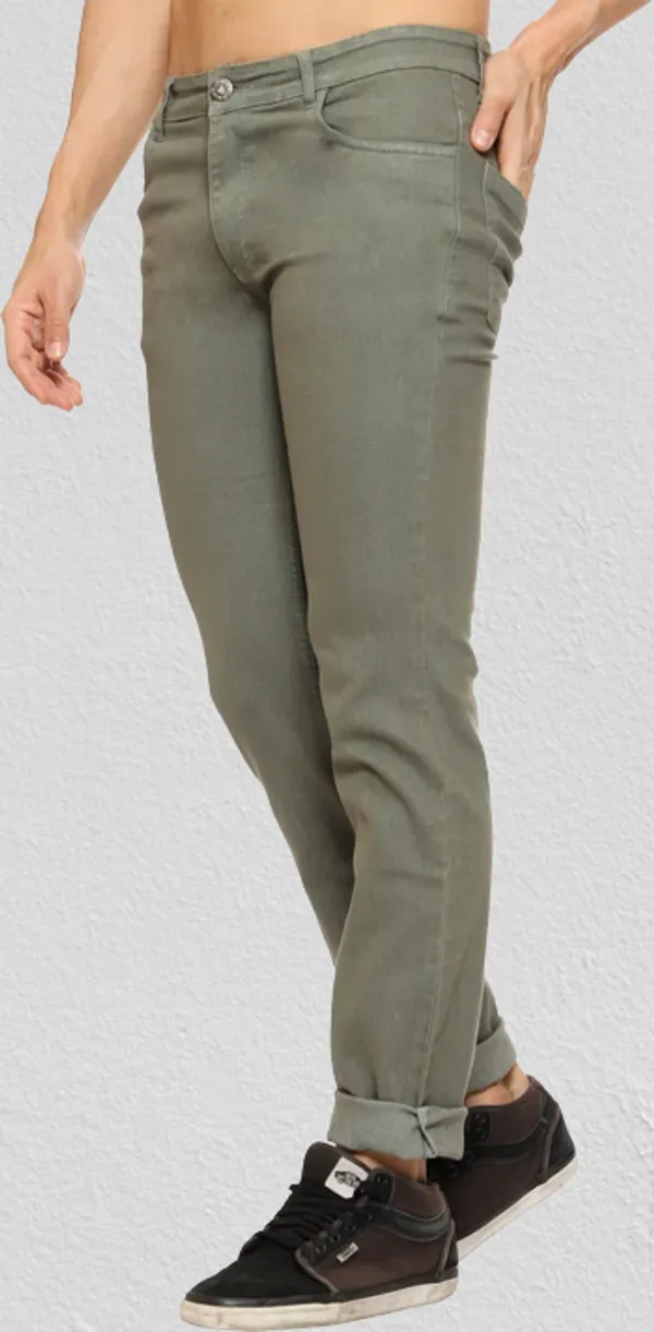 Men's_Olive_Regular_Fit_Premium_Cotton_Blend_Jeans