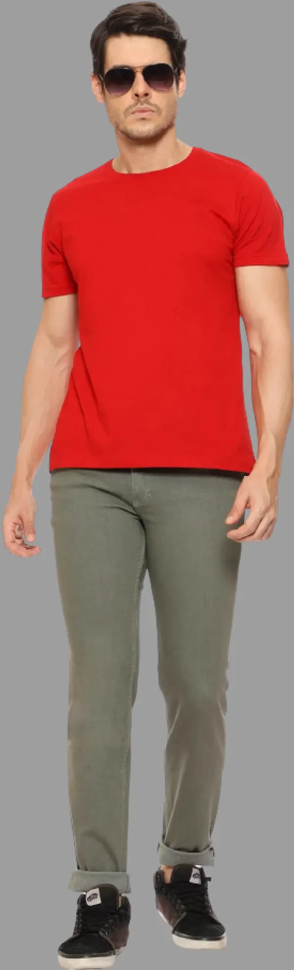 Men's_Olive_Regular_Fit_Premium_Cotton_Blend_Jeans