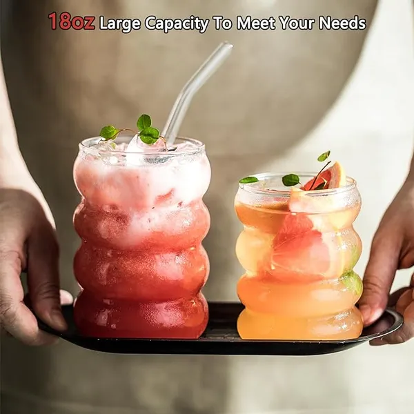 450ml_Drink_Coffee_Glass_Cup_with_Lid_and_Straw_Transparent,_Clear_Set_of_(1)