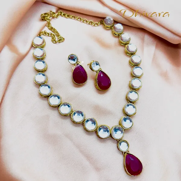 Maroon_Alloy_Copper_Jewellery_Set_For_Women