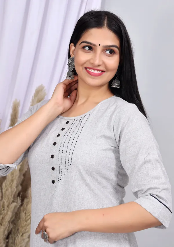 Grey_Khadi_Cotton_Printed_Casual_Wear_Kurta_And_Sharara_Set__for_Women