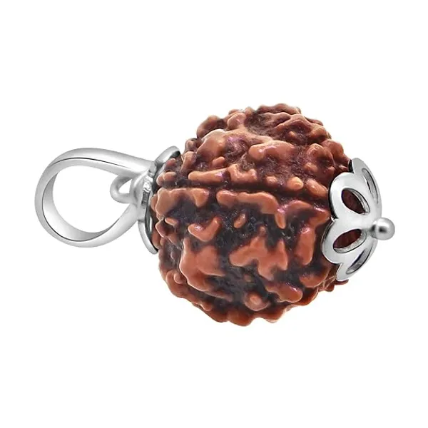 Brown_5_Mukhi_Rudraksh_Pendant_With_Red_Thread_For_Men_&_Women
