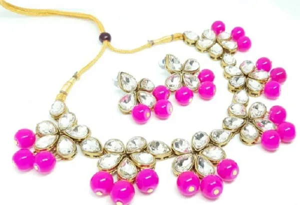 Pink_Alloy_Jewellery_Set_For_Women