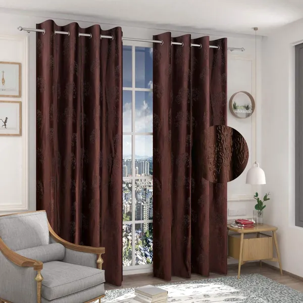 Polyester_Tree_Punching_Design_Curtains,_Washable_Parde_for_Home,_Office,_Bedroom,_Living_Room_(Brown,_Set_of_2)