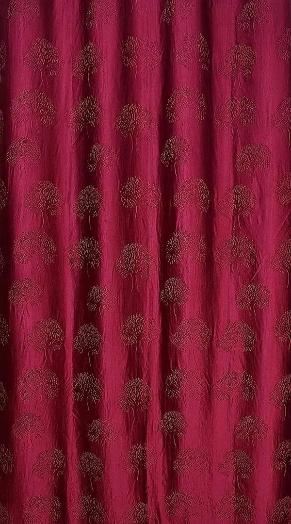 Polyester_Tree_Punching_Design_Curtainss,_Washable_Parde_for_Home,_Office,_Bedroom,_Living_Room_(Maroon,_Set_of_2)