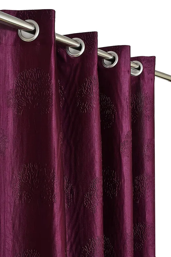 Polyester_Tree_Punching_Design_Curtains,_Washable_Parde_for_Home,_Office,_Bedroom,_Living_Room_(Wine,_Set_of_2)