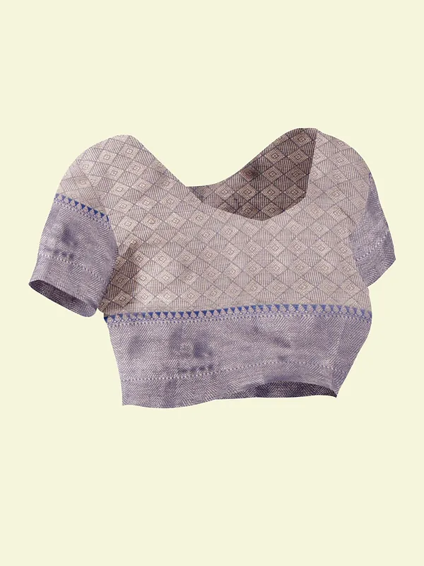 Grey_Cotton_Blend_Banarasi_Sarees_For_Women