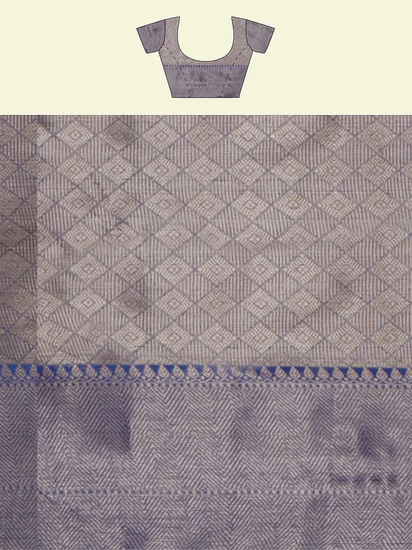 Grey_Cotton_Blend_Banarasi_Sarees_For_Women