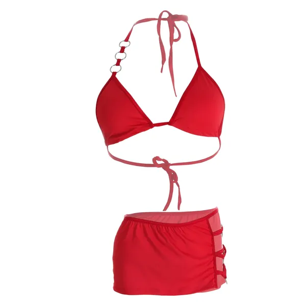 Red_Skirt_Lingerie_Set_For_Women