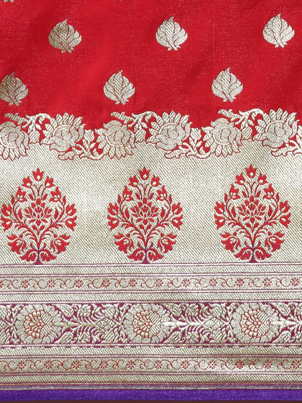 Red_Satin_Silk_Banarasi_Sarees_For_Women