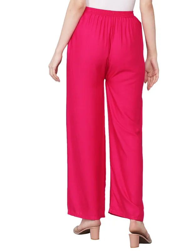 Rani_Pink_Palazzo__Comfortable,_Stylish_And_Trendy_Casual_Wear