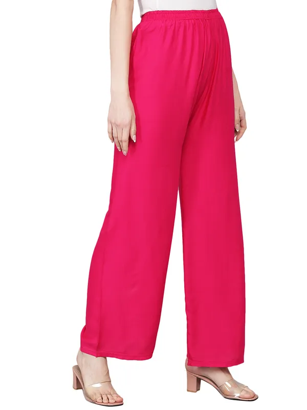 Rani_Pink_Palazzo__Comfortable,_Stylish_And_Trendy_Casual_Wear