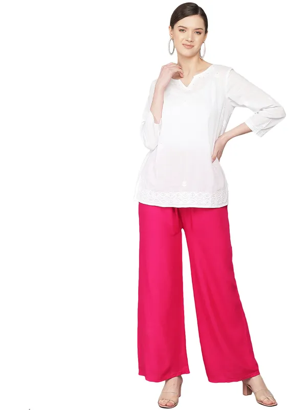 Rani_Pink_Palazzo__Comfortable,_Stylish_And_Trendy_Casual_Wear
