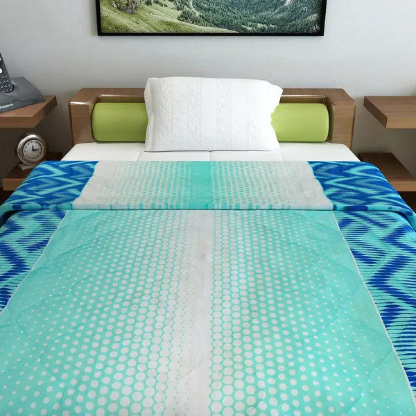 Abstract_Single_Comforter_for_Mild_Winter_(Polyester,_Sky_Blue)