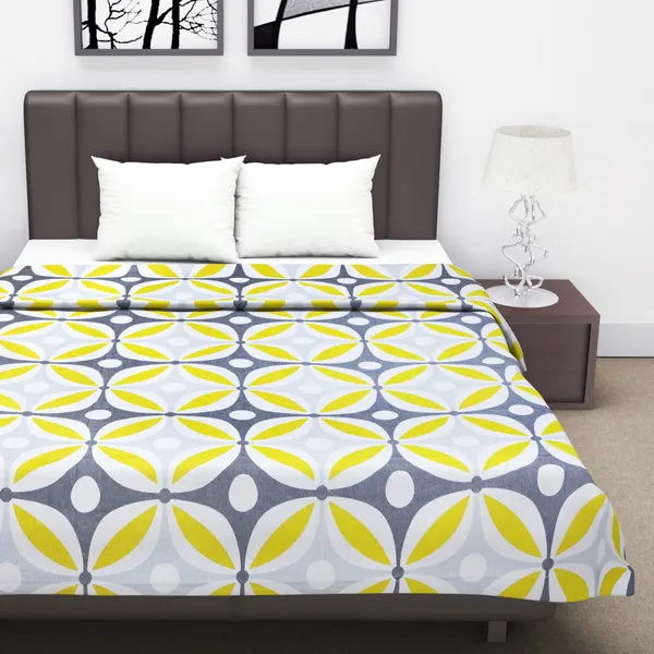 Abstract_Double_Dohar_for_AC_Room_(Cotton,_Yellow_&_Grey)