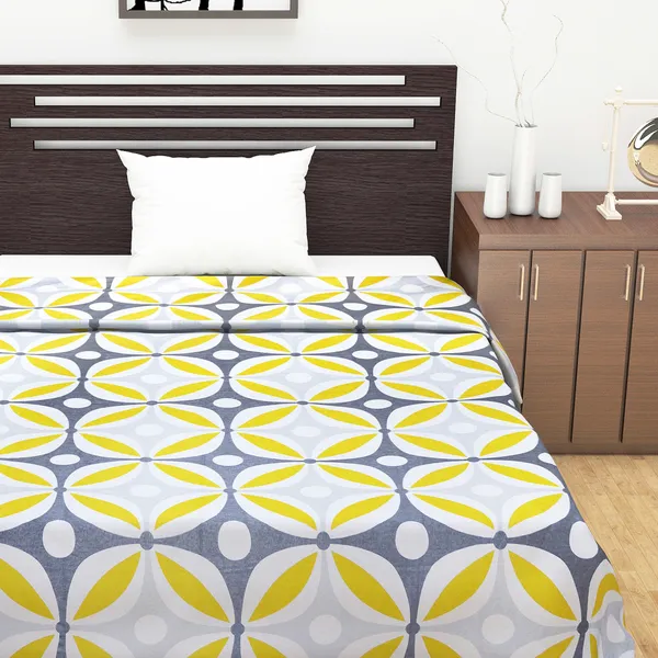 Abstract_Single_Dohar_for_AC_Room_(Cotton,_Yellow_&_Grey)