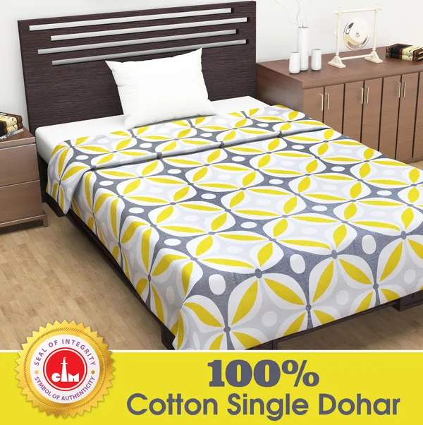Abstract_Single_Dohar_for_AC_Room_(Cotton,_Yellow_&_Grey)