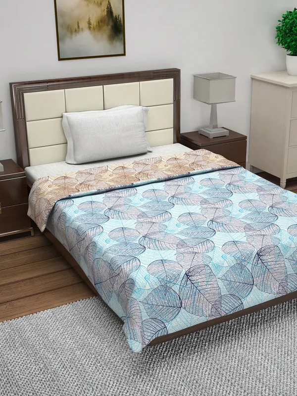 Floral_Single_Dohar_for_AC_Room_(Cotton,_Blue)